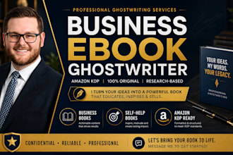 ghostwrite a business and self help ebooks for amazon KDP