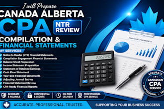 prepare canada alberta CPA ntr review, compilation and financial statements