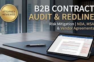 review, redline, and audit your b2b commercial contracts for risk mitigation