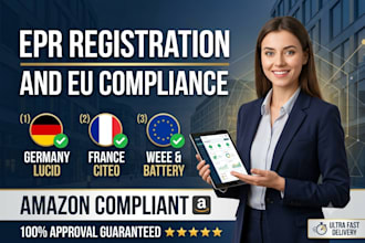 handle epr registration, compliance for germany, france, spain and eu