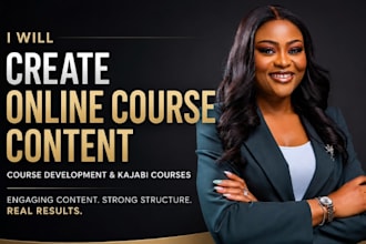 create online course content, course development, and kajabi courses