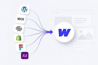 migrate your wordpress wix squarespace shopify figma xd to webflow website