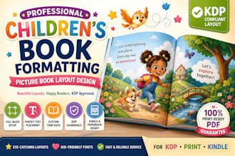 do childrens book formatting picture book layout and KDP design