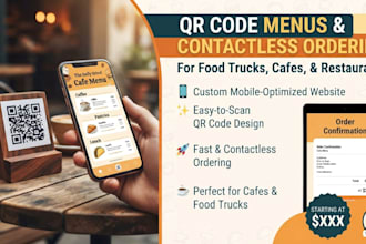 create restaurant qr code menu and contactless ordering website for food trucks