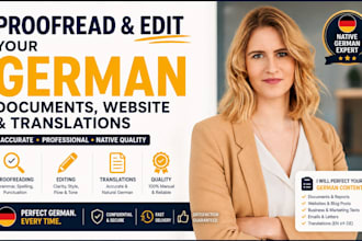 proofread and edit your german documents, website and translations
