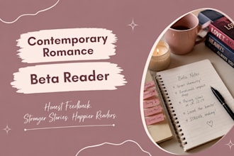 beta read your contemporary romance with actionable feedback