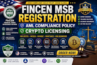 do fincen msb registration, aml compliance policy and crypto licensing