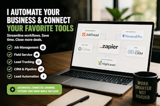 zapier integration jobtread housecall pro close io zoho crm ghl lead automation
