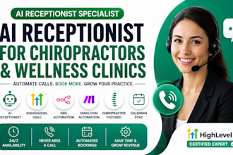 ai receptionist gohighlevel ghl n8n make com chiropractor wellness calendar sync