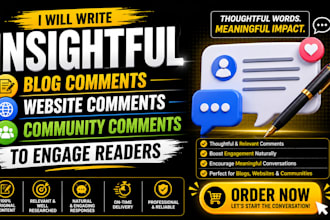 write insightful blog comments website comments community to engage readers