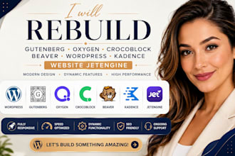 rebuild guternberg oxygen crocoblock beaver wordpress kadence website jetengine