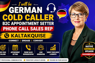 be german cold caller b2c appointment setter phone call sales rep kaltakquise