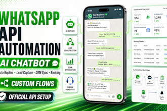 build whatsapp chatbot and whatsapp automation with business api