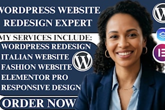 design wordpress website with elementor pro brizy divi for italian fashion brand