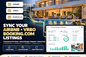 airbnb, booking and vrbo listing sync