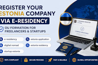 register estonia company via e residency oÜ formation for freelancers startups