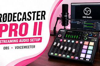 set up rodecaster pro ii voicemeeter and obs streaming audio