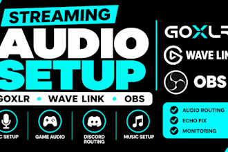 set up goxlr, wave link and obs audio routing