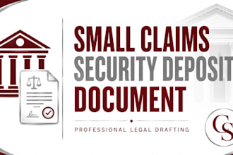 draft a small claims security deposit document