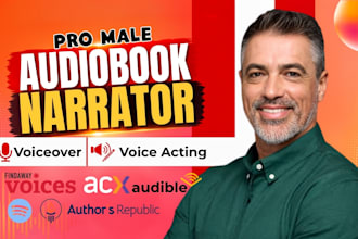 narrate your acx audiobook as a male audiobook narrator, romance voice acting