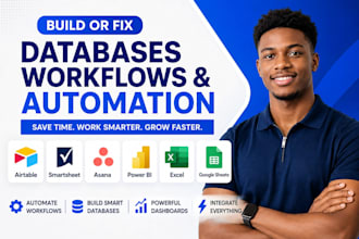 build smartsheet asana powerbi automatio setup database airtable workflow excel