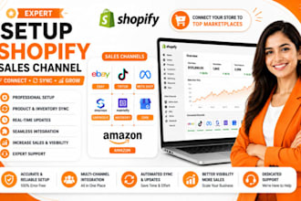 setup shopify sales channel ebay tiktok meta shop simprosys matrixify gmb amazon