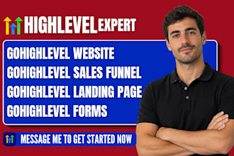 build gohighlevel website, gohighevel forms, ghl sales funnel and landing page