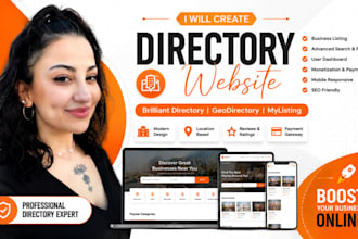 build wordpress directory, geodirectory, hivepress, brilliant directory website