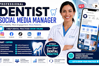 manage dentist social media, grow engagement and attract local patients