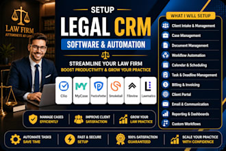 setup legal CRM software clio mycase practicepanther smokeball filevine lawmatic