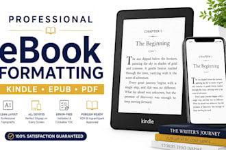 professionally format your book for  kindle and epub