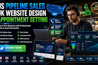 us pipline sales uk website design appoinment setting sales partner cold caller