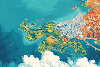 illustrate a creative vector map