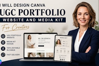 design canva ugc portfolio website and ugc media kit for creators