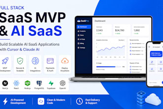develop full stack saas mvp, ai saas app with cursor and claude ai