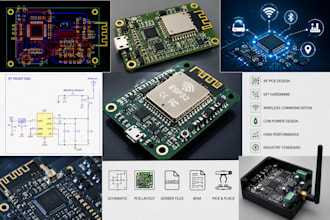 create rf pcb, iot pcb, and wireless hardware design
