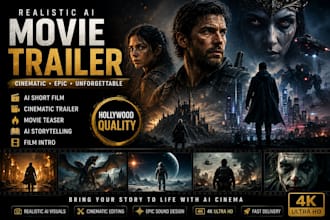 do realistic ai movie trailer ai short film and cinematic movie trailer ai story