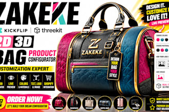 setup shopify 2d 3d product configurator with zakeke kickflip