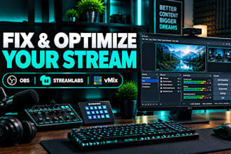 setup and fix obs, streamlabs or vmix for smooth live streaming