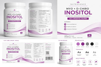 custom print ready label design for peptide vial supplement sarm cosmetic bottle