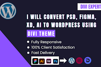 develop professional wordpress divi websites from figma with full customization