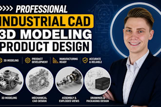 do industrial product design 3d mechanical cad design and product design