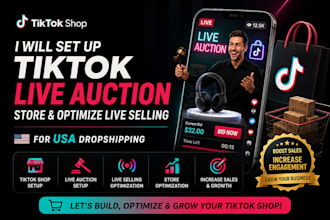 setup tiktok shop live auction, tiktok shop sales and optimize live selling