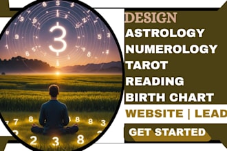 design astrology numerology website tarot reading and birth chart lead