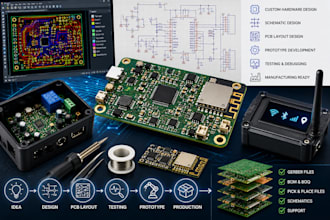 create custom electronic hardware, pcb design, and prototyping