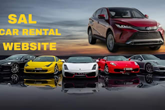 design car rental website with online booking and reservation system