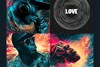 design stunning single cover or album cover