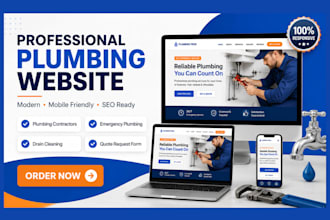 design plumbing website, plumber website, plumbing contractor website