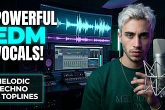 be your powerful male edm singer for melodic techno and topline vocals