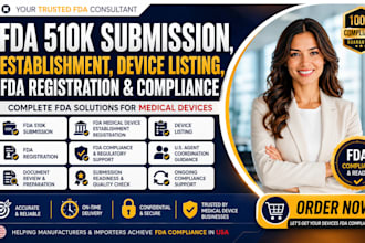 fda 510k submission, fda medical device, device listing, fda registration